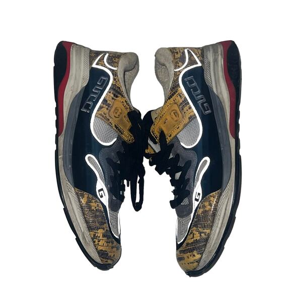 Gucci Ultrapace Low Top Yellow Tejus Men’s Sneakers Size 10.5 main image 6
